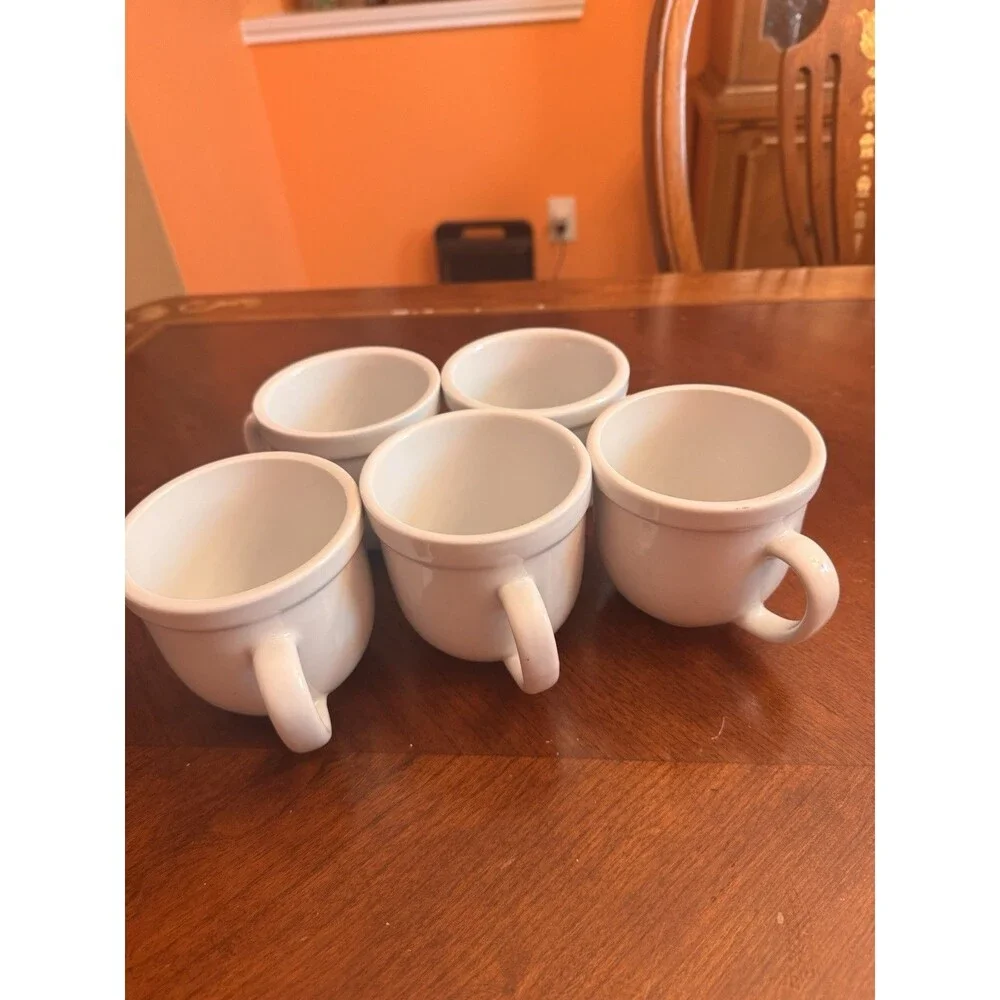 5 POTTERY BARN DU JOUR CUPS (12 OZ) 3-1/2